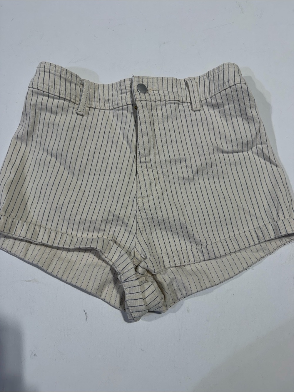 Universal Thread Cream Pinstriped High-Rise Women’s Shorts